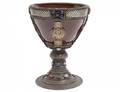 RARE ENAMEL SILVER METAL AND SARDONYX CHALICE