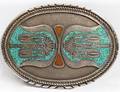NATIVE AMERICAN STERLING SILVER BELT BUCKLE