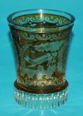 253 4 ASSTD AMBER GREEN  CLEAR GLASS VESSELS