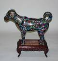 243 CLOISONNE ENAMEL FIGURE OF A DOG