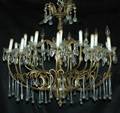 177 LOUIS XVI STYLE BRASS TWENTY LIGHT CHANDELIER