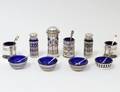 GROUP OF TEN STERLING SILVER AND SILVER PLATED SHAKERS