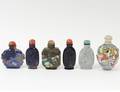 GROUP OF SIX ASSORTED SNUFF BOTTLES