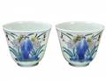 FINE PAIR OF TONGZI PORCELAIN TEA CUPS