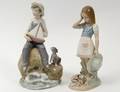 TWO LLADRO PORCELAIN FIGURES
