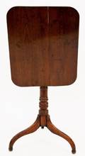 Stained Walnut Tilt Top Table