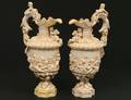 PAIR OF RUDOLSTADT PORCELAIN EWERS