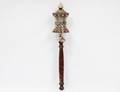 TIBETAN SILVER AND CABOCHON PRAYER WHEEL