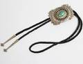 NATIVE AMERICAN STERLING SILVER OLD PAWN BOLO TIE