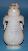 261 WHITE JADE VASE AND COVER