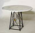 298 METAL AND MARBLE BREAKFAST TABLE