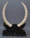 232A OUTSTANDING PAIR OF EXPORT CARVED TUSKS