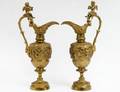 PAIR OF GILT BRONZE EWERS