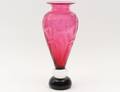 CRANBERRY FLASHED GLASS VASE