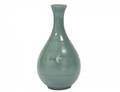 DARK GREEN CRACKLE GLAZED PORCELAIN JARLAMP
