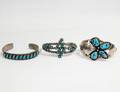 GROUP OF THREE NATIVE AMERICAN STERLING SILVER AND