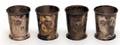 399 Four Poole Sterling Silver Mint Julip Cups