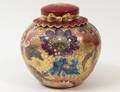 ROYAL CROWN DERBY PORCELAIN JAR AND COVER