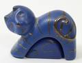 EMILIA CASTILLO SILVER OVERLAY GLASS CAT SALT AND
