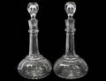 PAIR OF CUT GLASS DECANTERS
