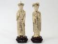 CARVED IVORY EMPEROR AND EMPRESS