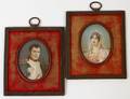 PAIR OF CONTINENTAL MINIATURE PAINTINGS ON IVORY