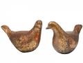 PAIR OF METAL FIGURES OF DOVES