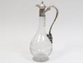 STERLING SILVER MOUNTED GLASS CLARET JUG