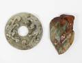 TWO CARVED JADE ARTICLES