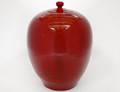SANG DE BOUF GLAZED PORCELAIN JAR AND COVER