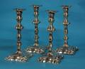 27 SET OF FOUR VICTORIAN SS CANDLESTICKS