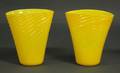 42 PAIR OF SEGUSO YELLOW GLASS VASES
