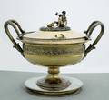 1060 EMPIRE STYLE CONTINENTAL SILVER GILT URN