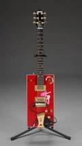 BO DIDDLEY LAST STAGE USED GUITAR AND CASE