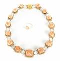 LUISE RAINER CORAL AND 14K GOLD JEWELRY SET