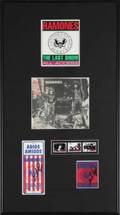 JOEY RAMONE SIGNED LAST SHOW DISPLAY