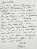 DIVINE HANDWRITTEN SIGNED LETTER