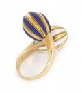 JOAN COLLINS ENAMEL RING DESIGNED IN 18K YELLOW GOLD BY CARTIER N9835