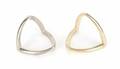 JOAN COLLINS PAIR OF ENGLISH BICOLORED GOLD ZIGZAG RINGS BY CARTIER N9475