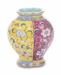 FAMILLE ROSE BALUSTER VASE