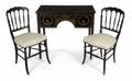 WRITING DESK WITH TWO CHAIRS