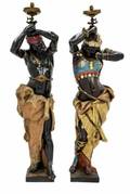 PAIR OF BLACKAMOOR CANDLESTICKS
