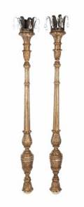 PAIR OF VENETIAN LIGHTED POSTS