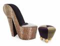 LEOPARD PRINT SHOE CHAIR