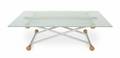 METAL AND GLASS COFFEE TABLE