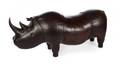 LEATHER RHINOCEROS FIGURE