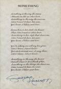 GEORGE HARRISON SIGNED SOMETHING LYRIC SHEET