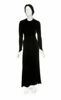 LUISE RAINER VINTAGE BLACK VELVET GOWN
