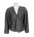 BARBRA STREISAND BLACK AND SILVER METALLIC JACKET