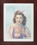 ESTHER WILLIAMS WATERCOLOR PORTRAIT